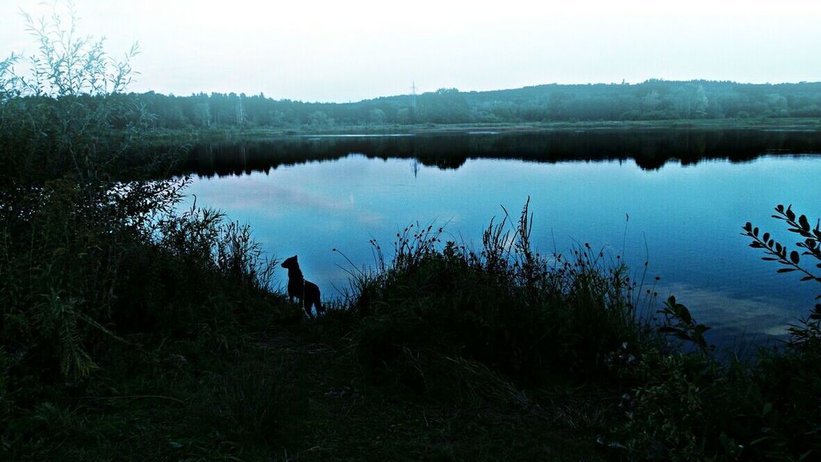 SCENIC VIEW OF CALM LAKE