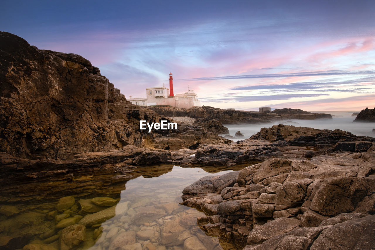 Lighthouse at the sunset