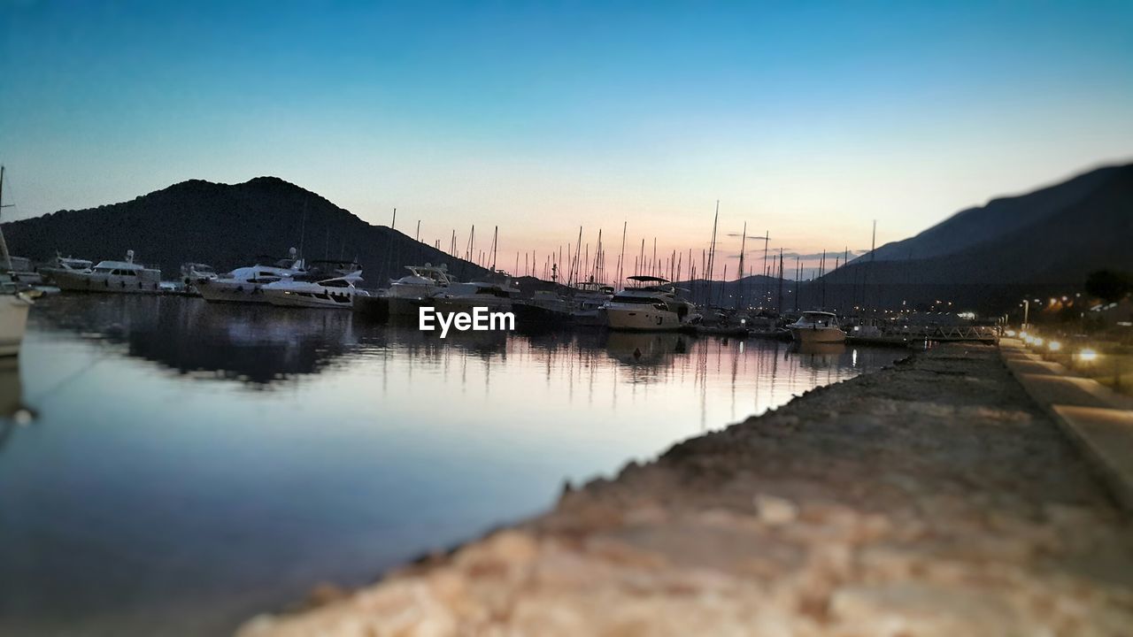 VIEW OF BOATS IN HARBOR