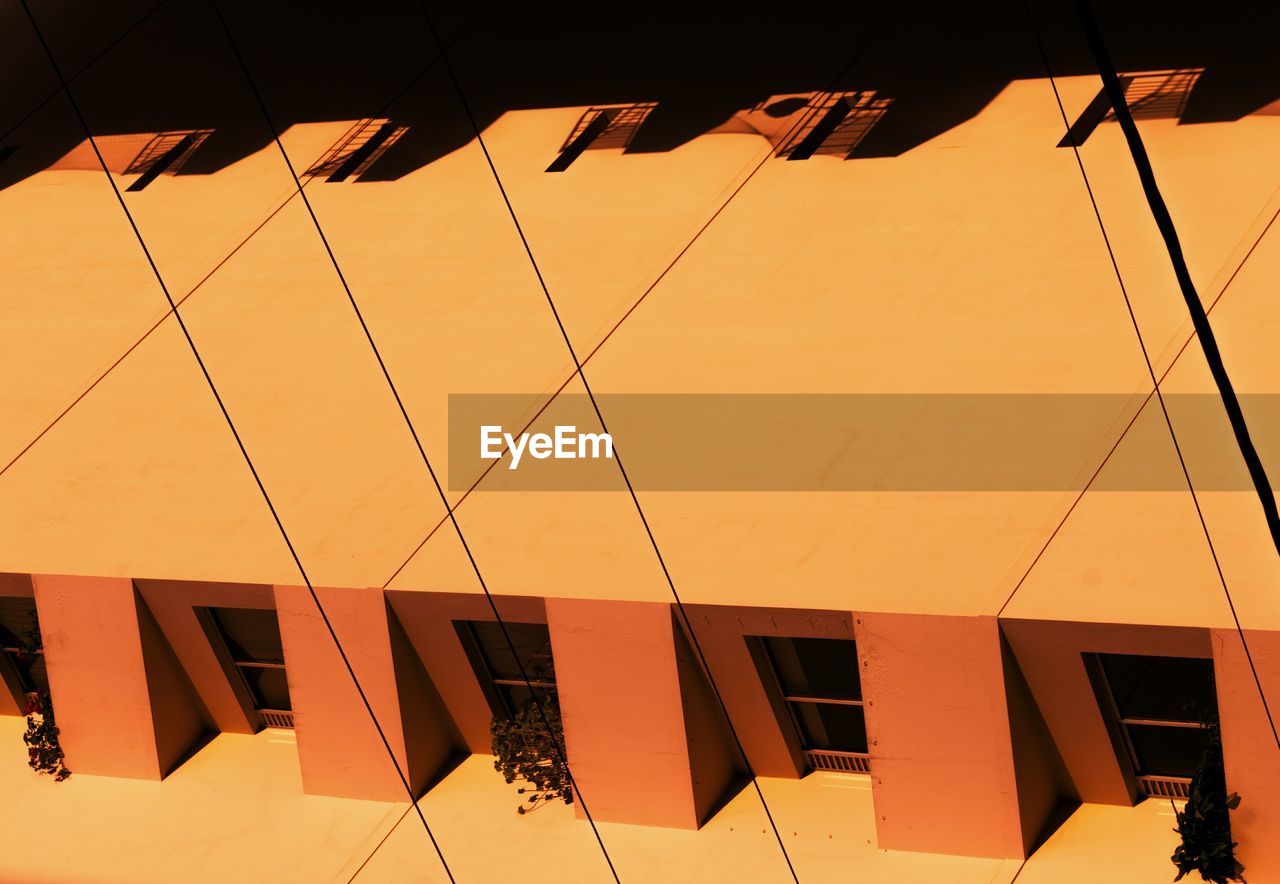 Low angle view of orange building