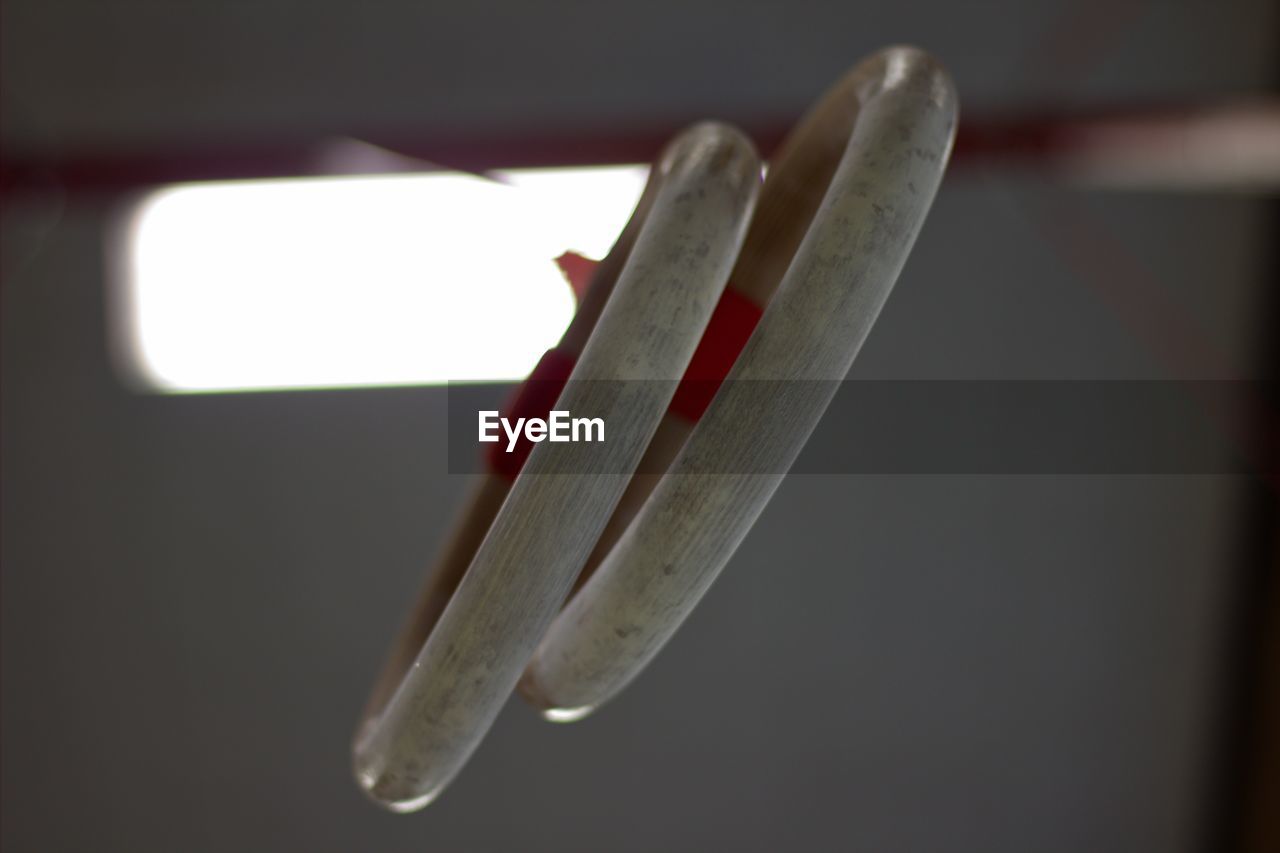 Low angle view of gymnastic rings