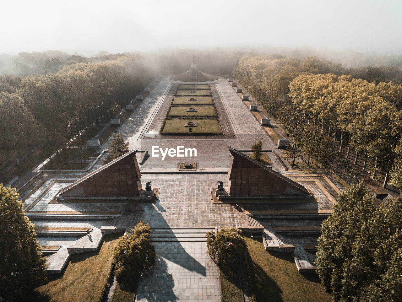 High angle view of treptower park