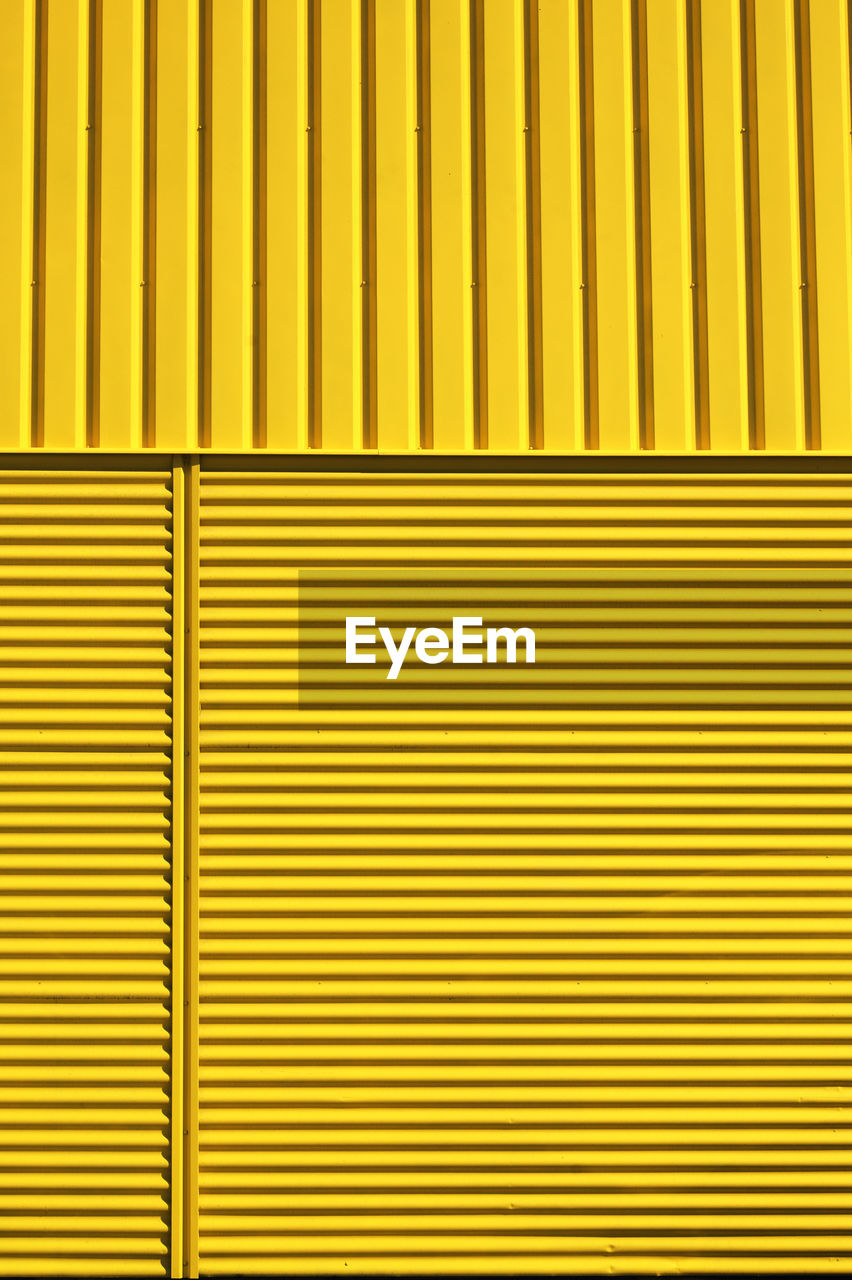 Urban background pattern yellow galvanized metal profile