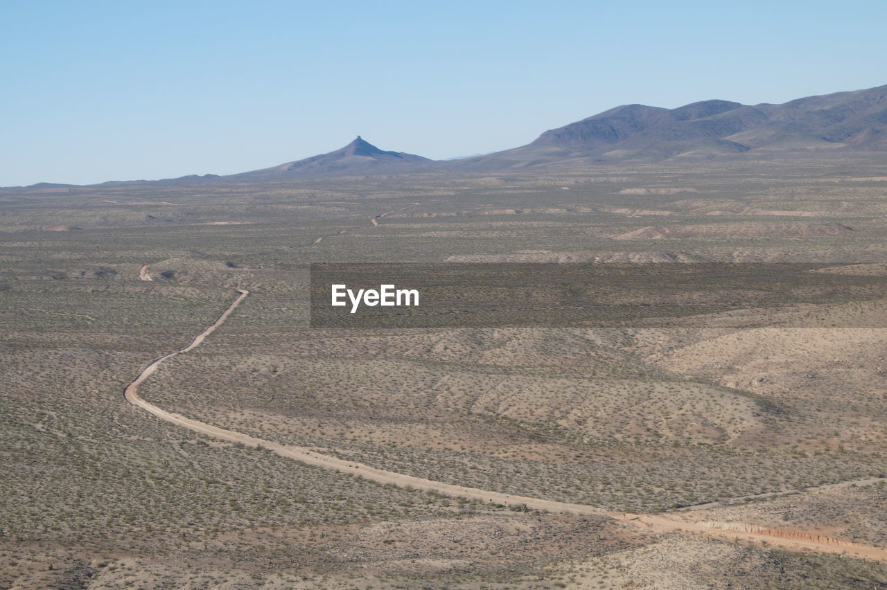 Scenic view of landscape against clear sky