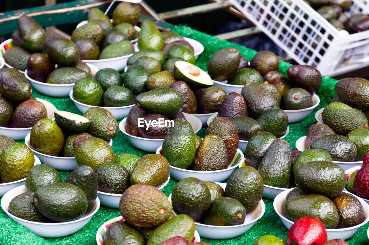 Avocado on display at borough market in london