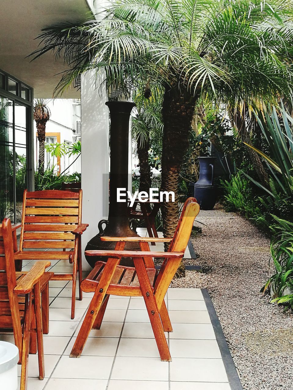 CHAIRS AND TREES IN ROOM