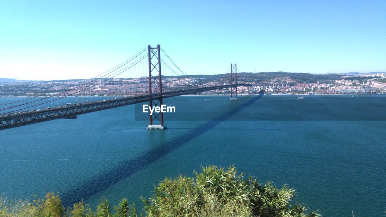 Elevated view of bridge