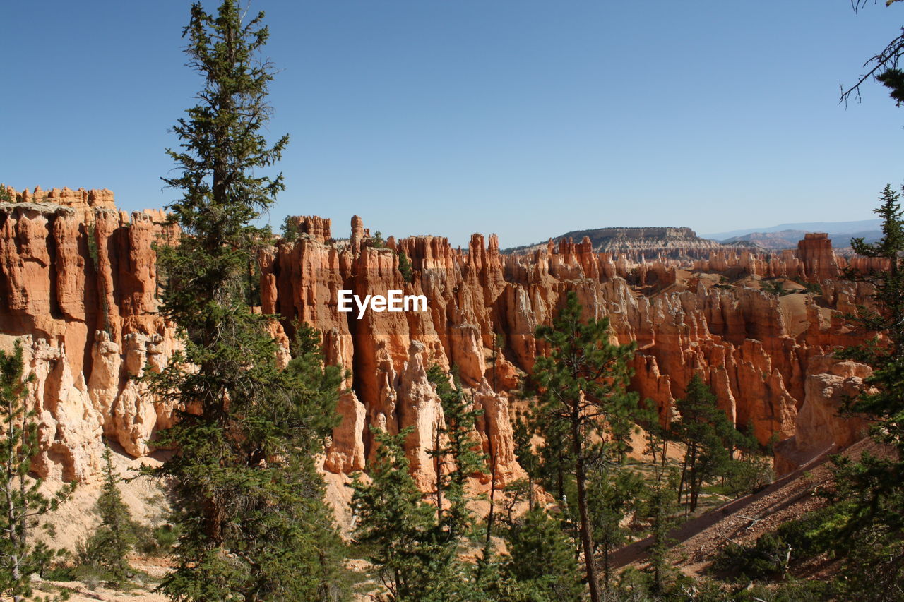 Open view to eroded canyon rocks