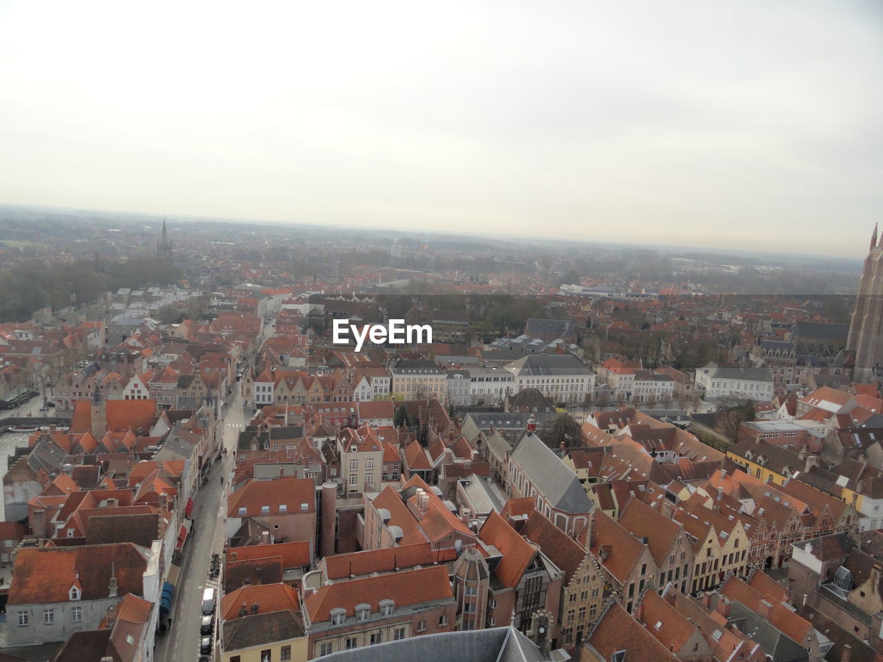 Aerial view of buildings in city