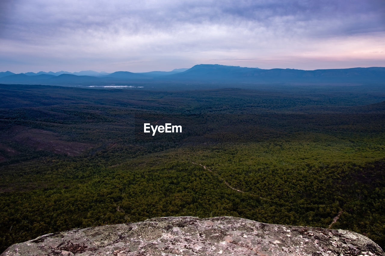 High angle view of landscape against sky