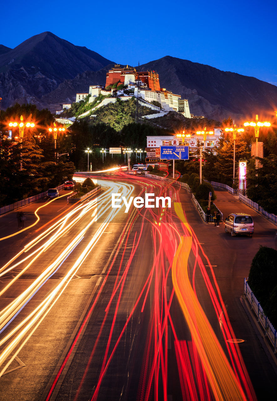 TRAFFIC ON ROAD AT NIGHT