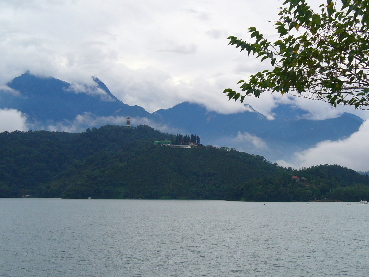 Scenic view of calm lake