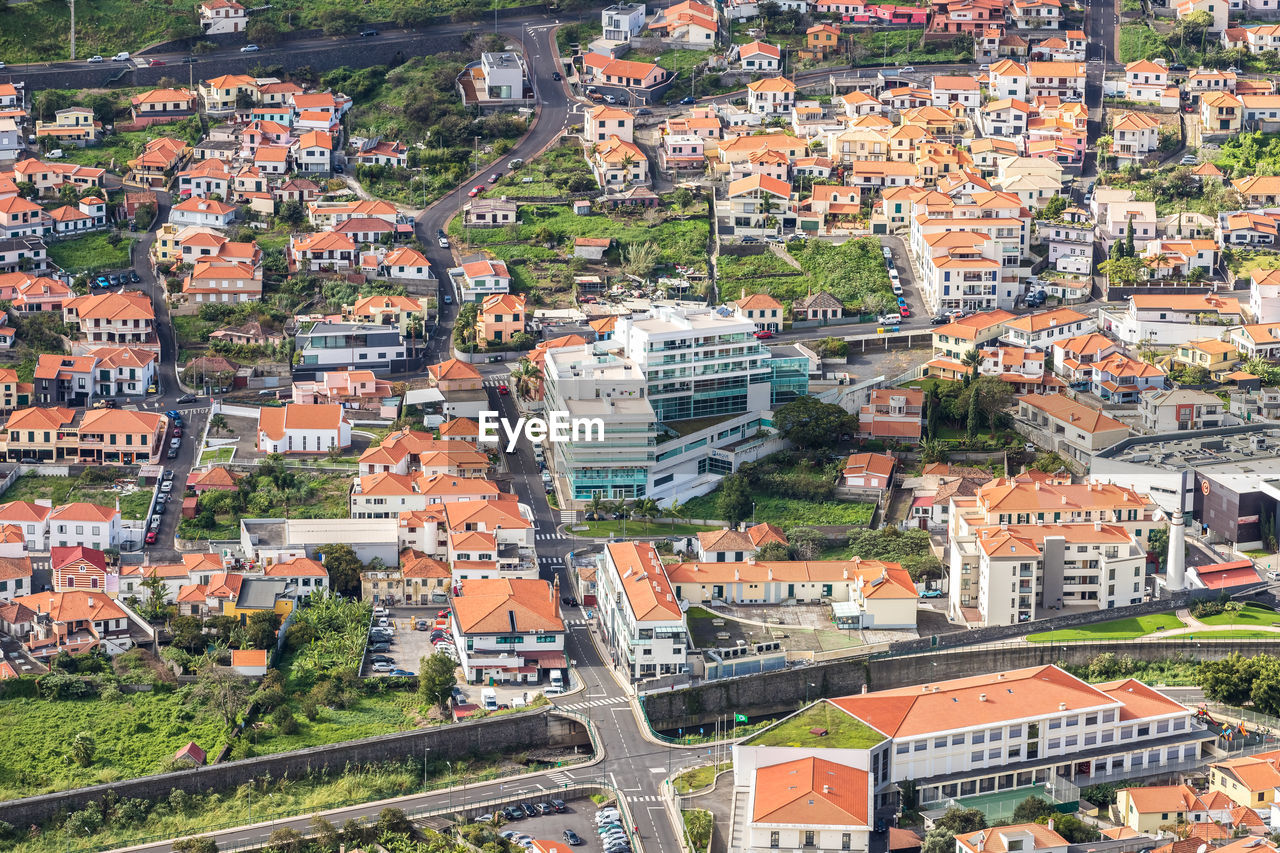 high angle view of cityscape