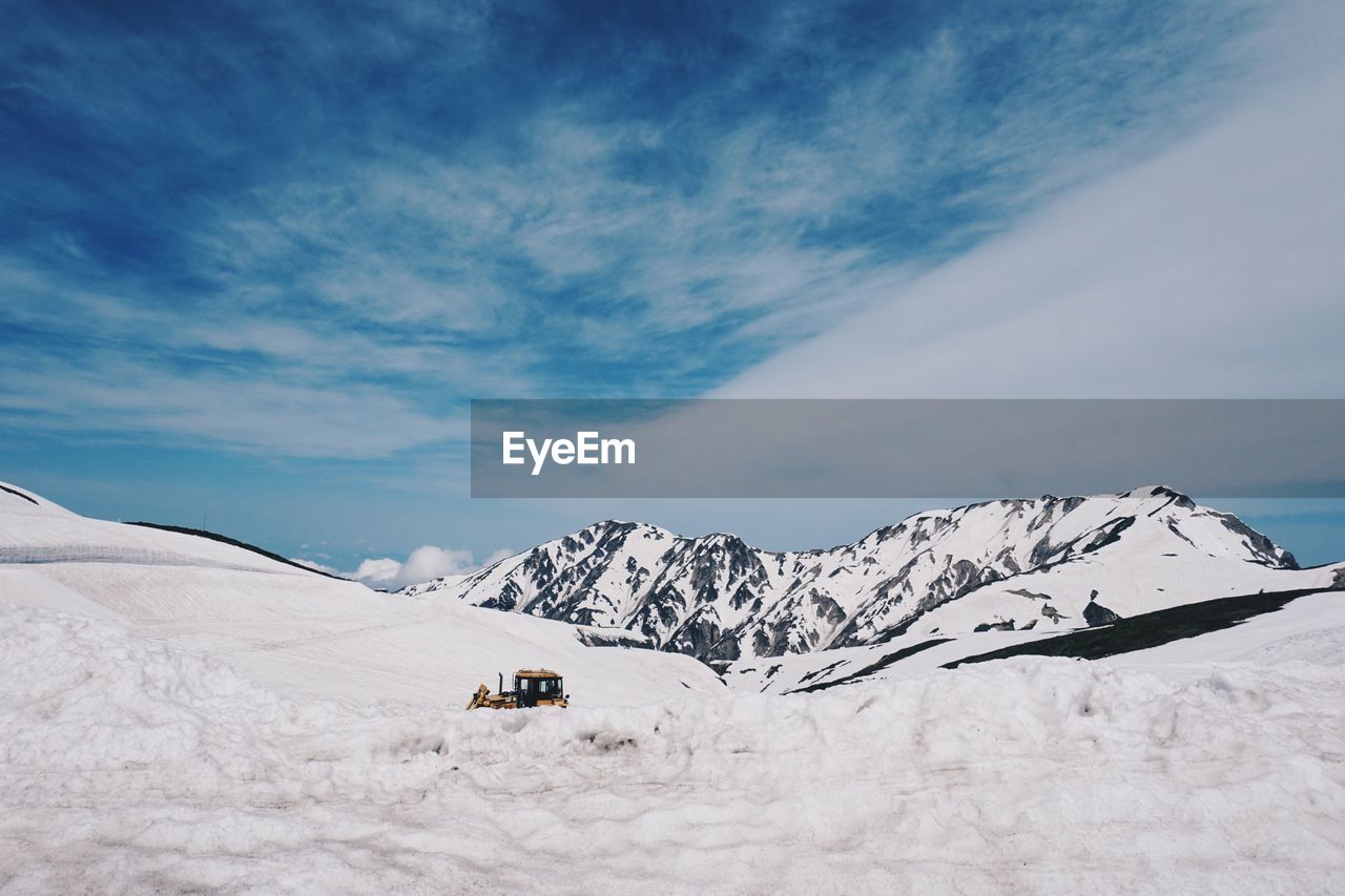 Snow covered mountain against sky