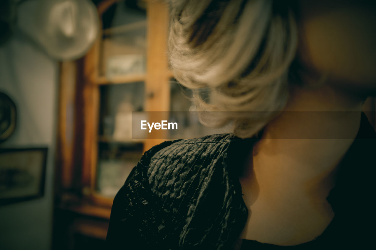 REAR VIEW OF WOMAN WITH HAIR FACE