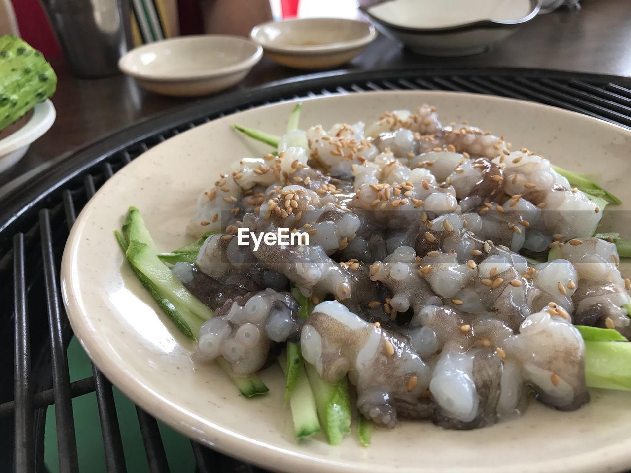 Close-up of seafood in plate