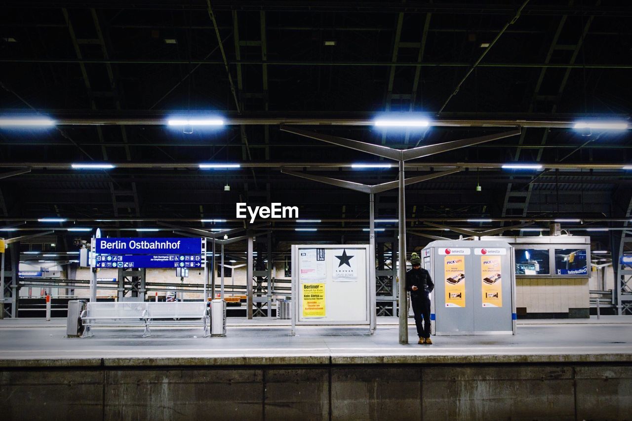 VIEW OF RAILROAD STATION PLATFORM