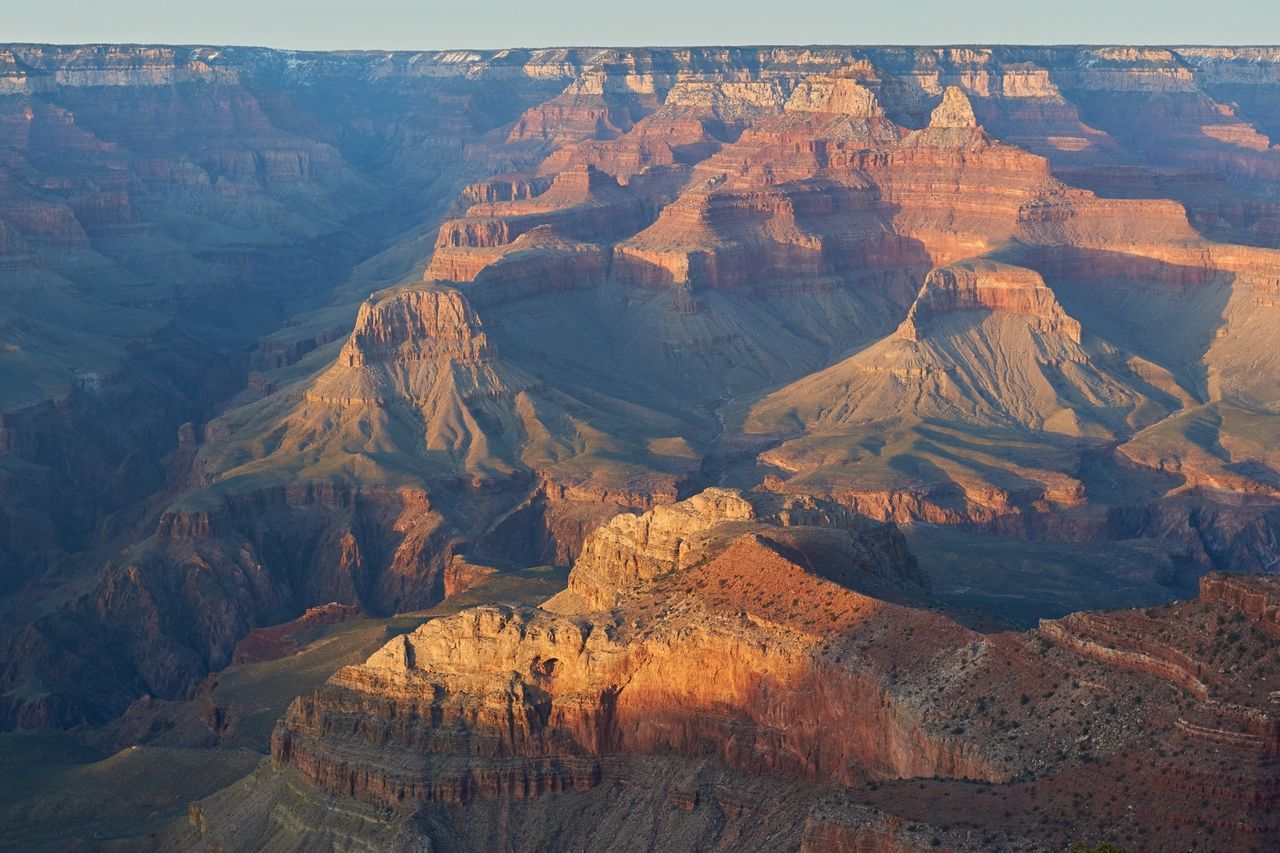 Aerial view of rock formations