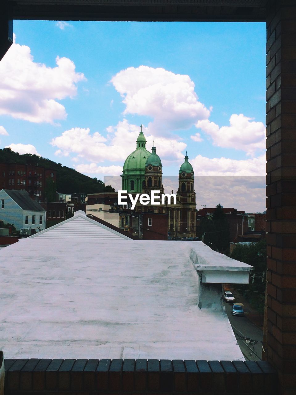 VIEW OF CHURCH IN FRONT OF CHURCH AGAINST SKY