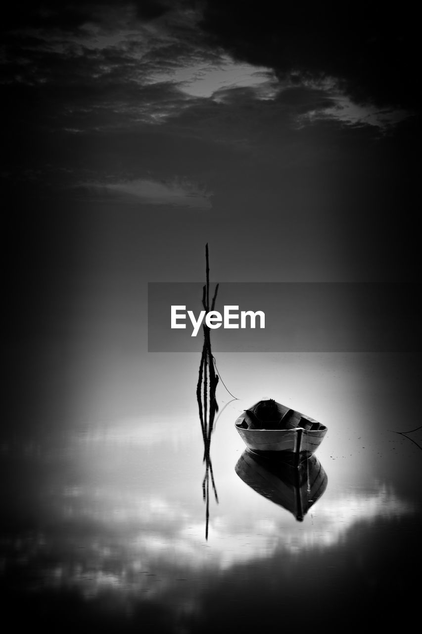 Boat in calm lake