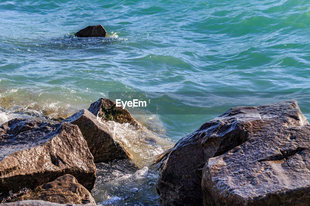 ROCKS ON SEA SHORE