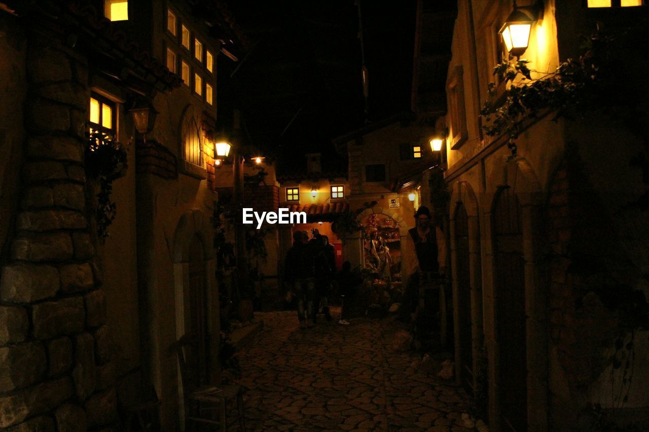 VIEW OF ILLUMINATED STREET LIGHTS IN NIGHT