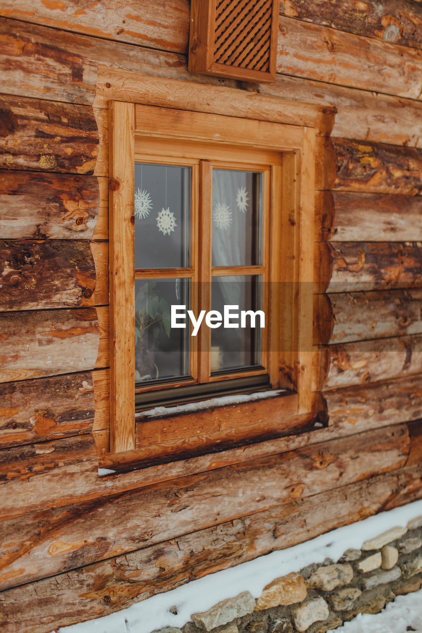 WINDOW OF HOUSE ON WALL