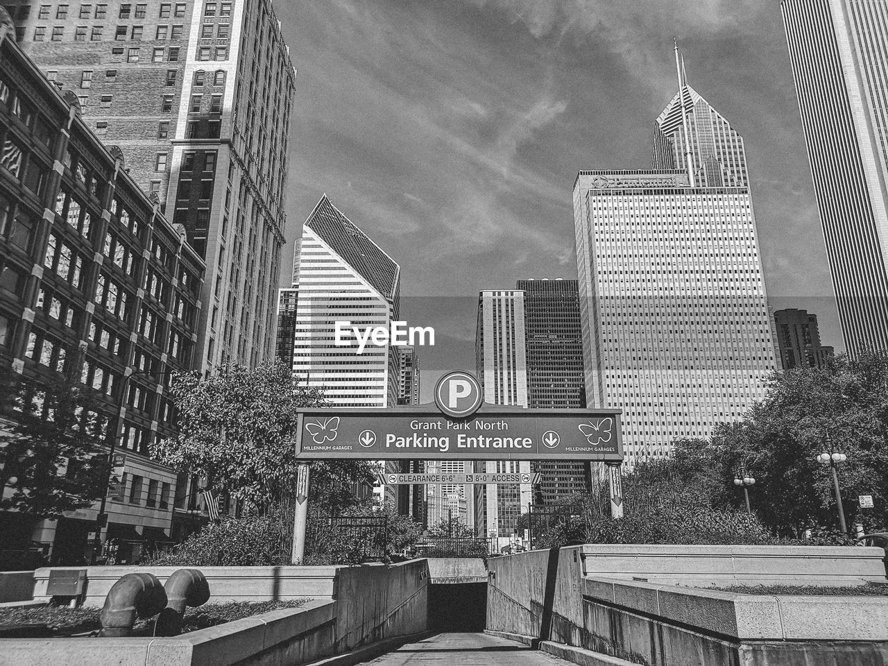 Modern buildings in city against sky