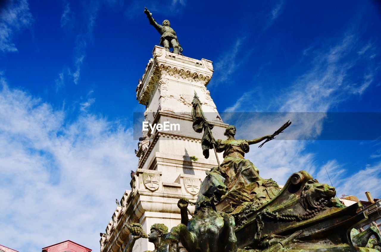 LOW ANGLE VIEW OF STATUE AGAINST SKY