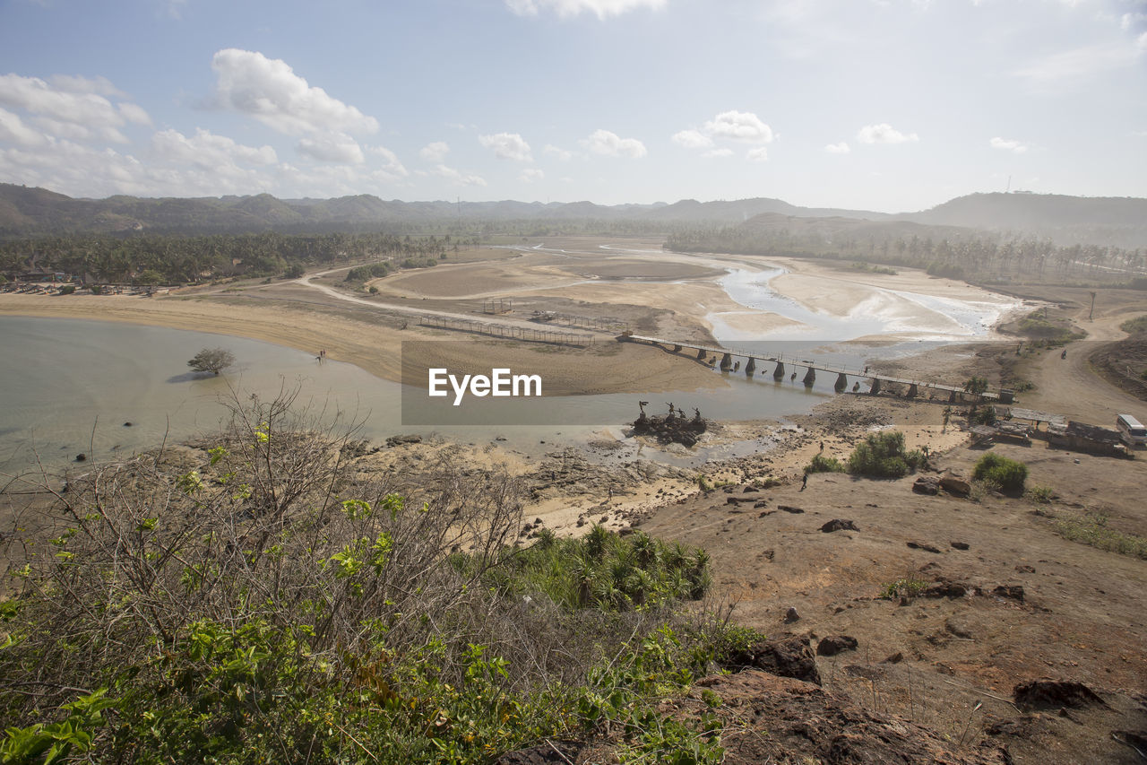 HIGH ANGLE VIEW OF ARID LANDSCAPE