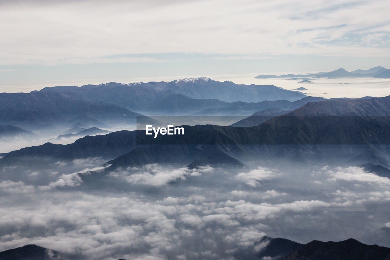 Low angle view of mountains against sky