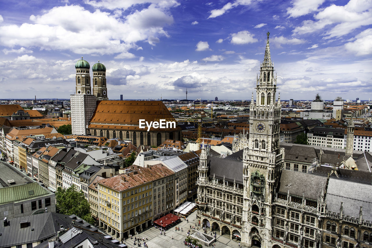 Dresden frauenkirche with cityscape against sky