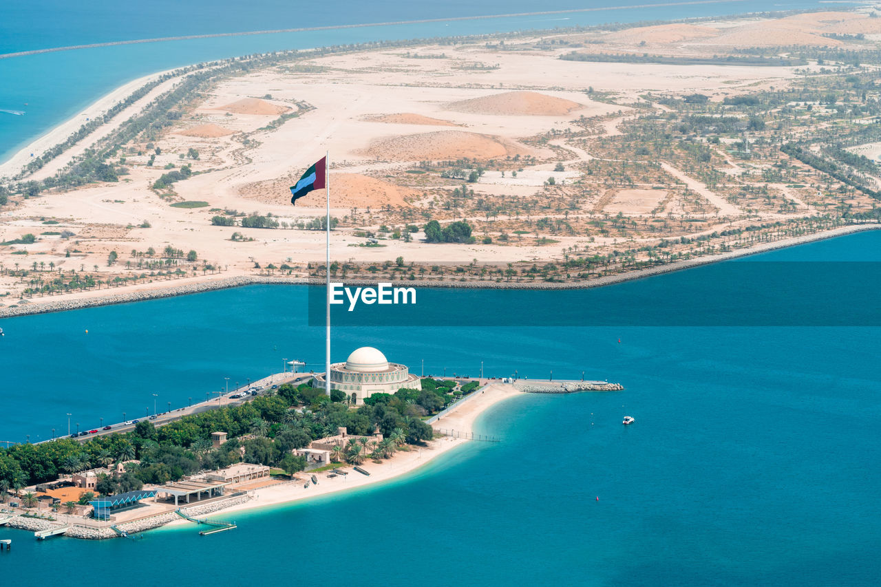 Abu dhabi city , marina flag pole