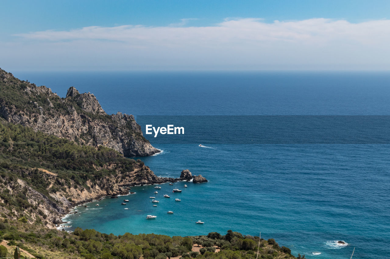 SCENIC VIEW OF SEA AND ROCKS