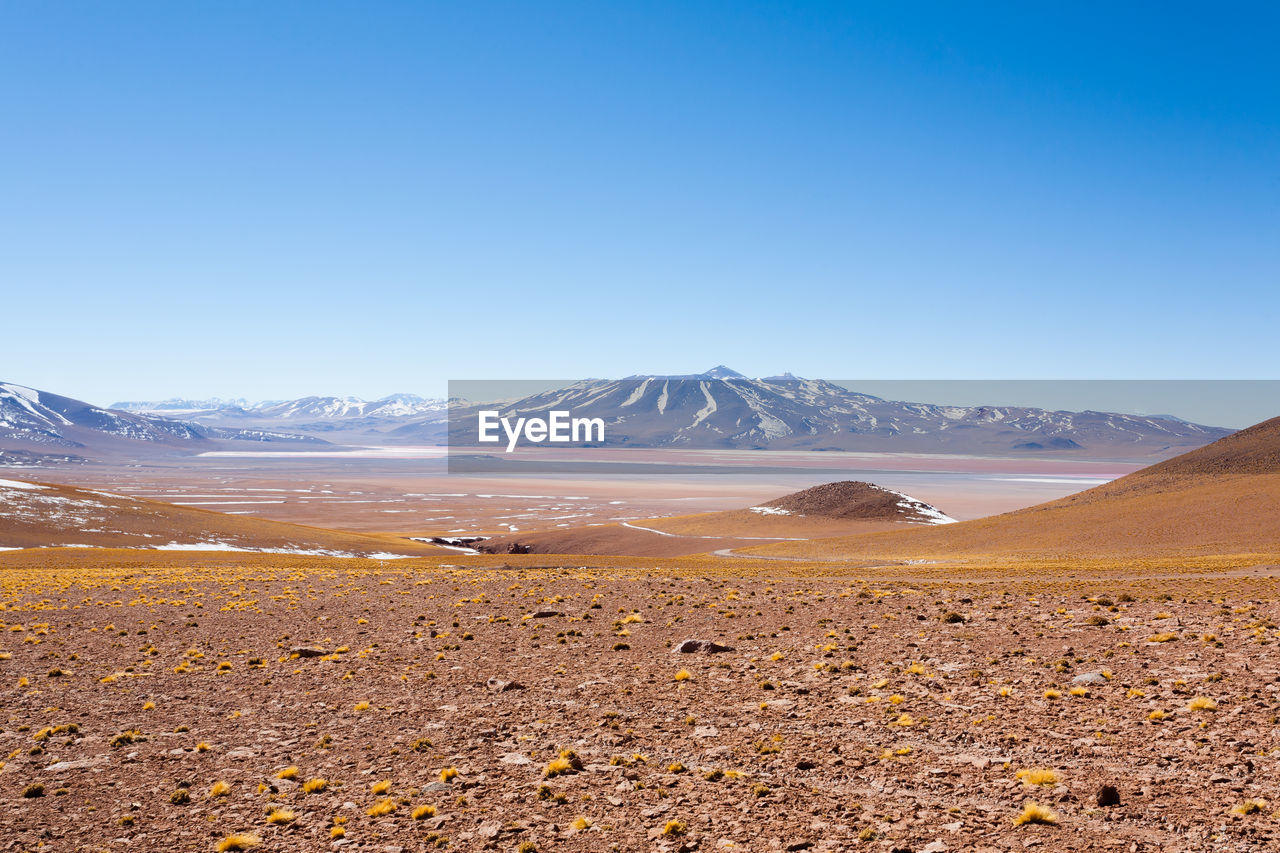 SCENIC VIEW OF MOUNTAINS AGAINST CLEAR BLUE SKY