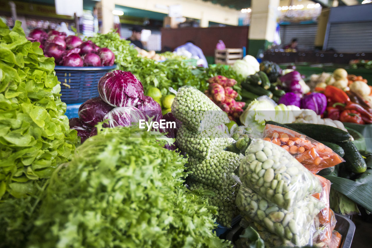 Fruit and veggies at local market.