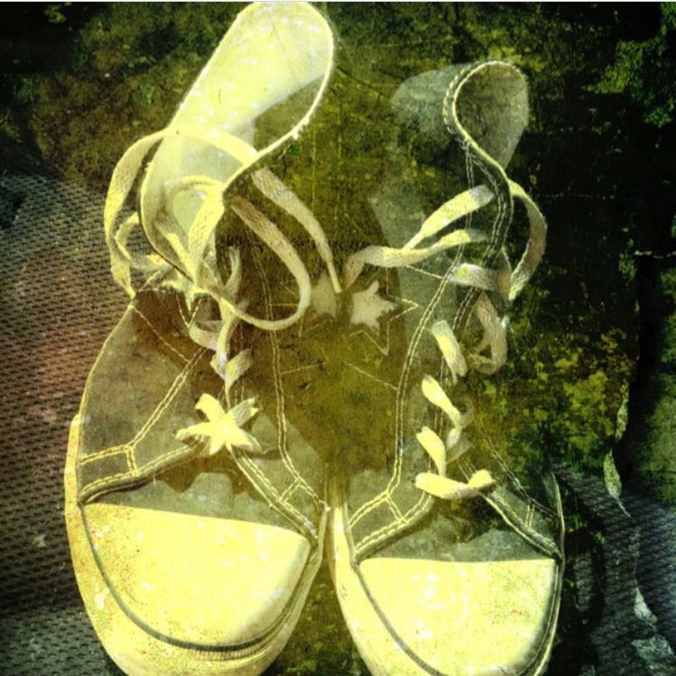 auto post production filter, transfer print, no people, yellow, close-up, shoe, footwear, indoors, still life, high angle view