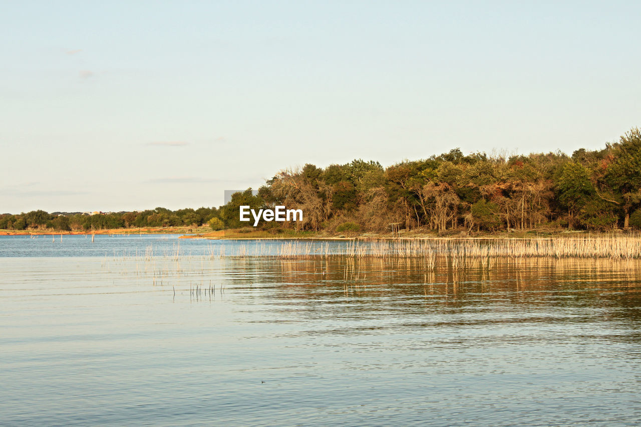 SCENIC VIEW OF CALM LAKE