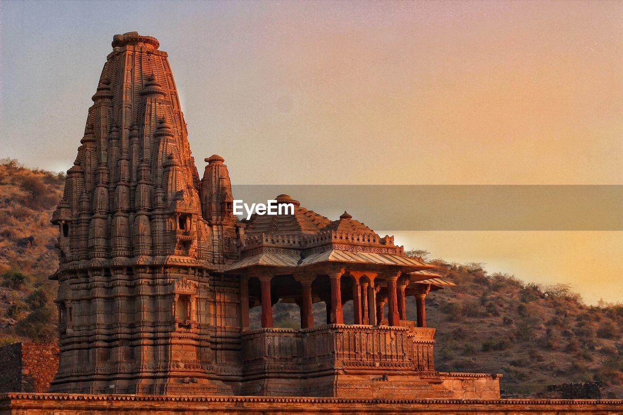 Gorgeous temple inside bhangarh fort rajasthan