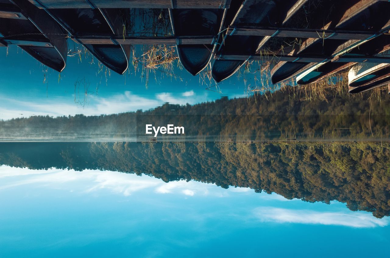 Reflection of sky in lake