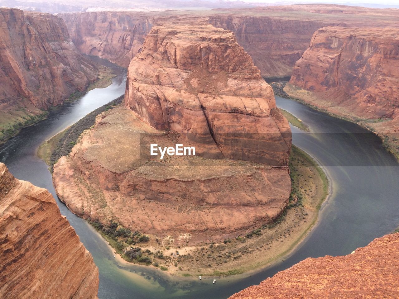 Aerial view of rock formations