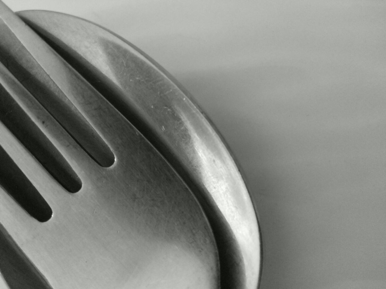 Detail shot of fork and spoon