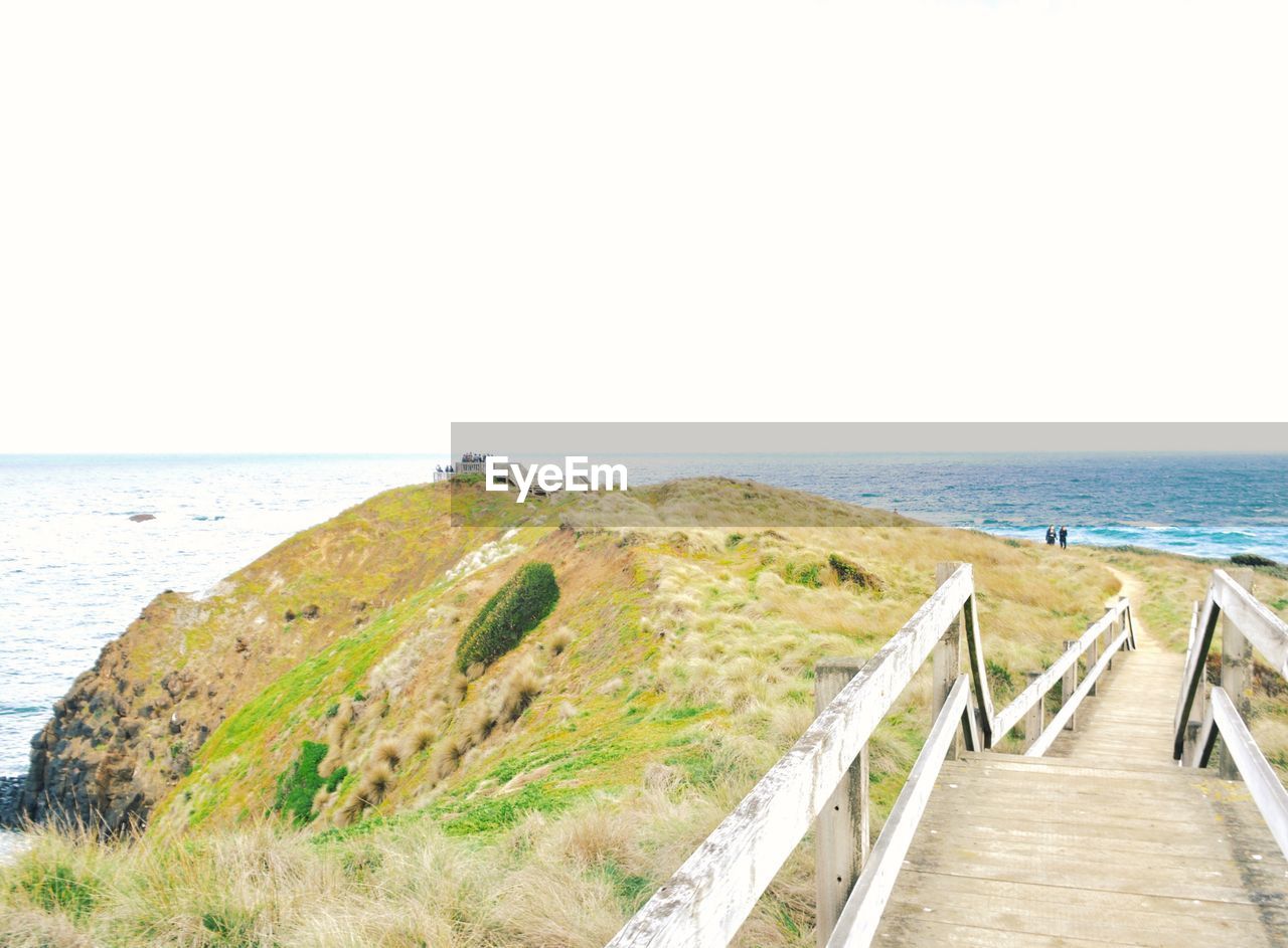 Wooden footpath on philip island