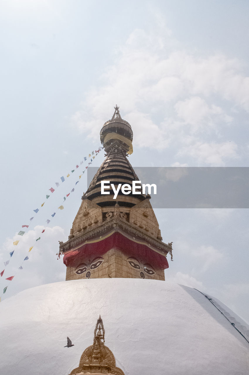 LOW ANGLE VIEW OF BELL TOWER AGAINST SKY