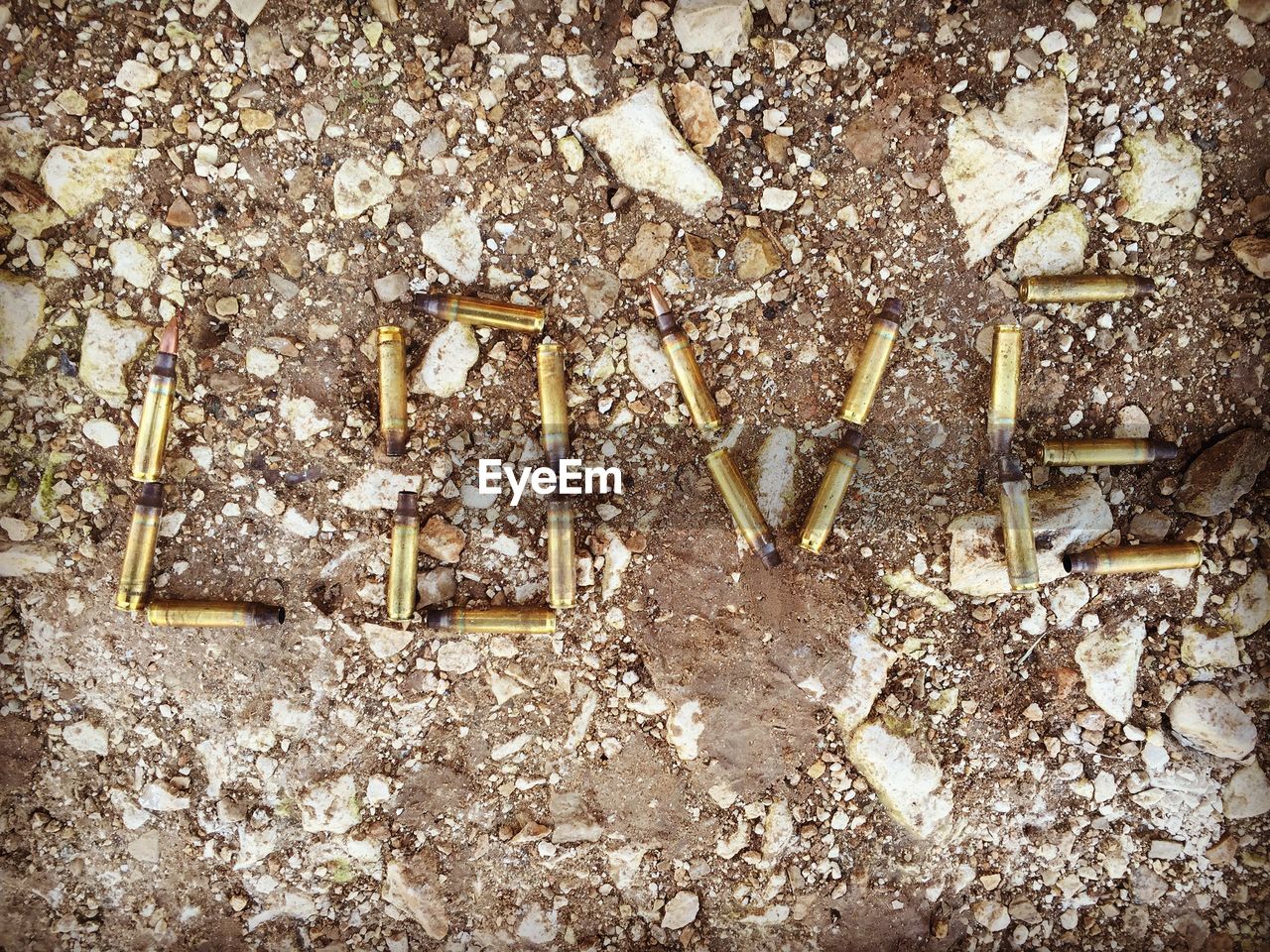 Text love made by bullets