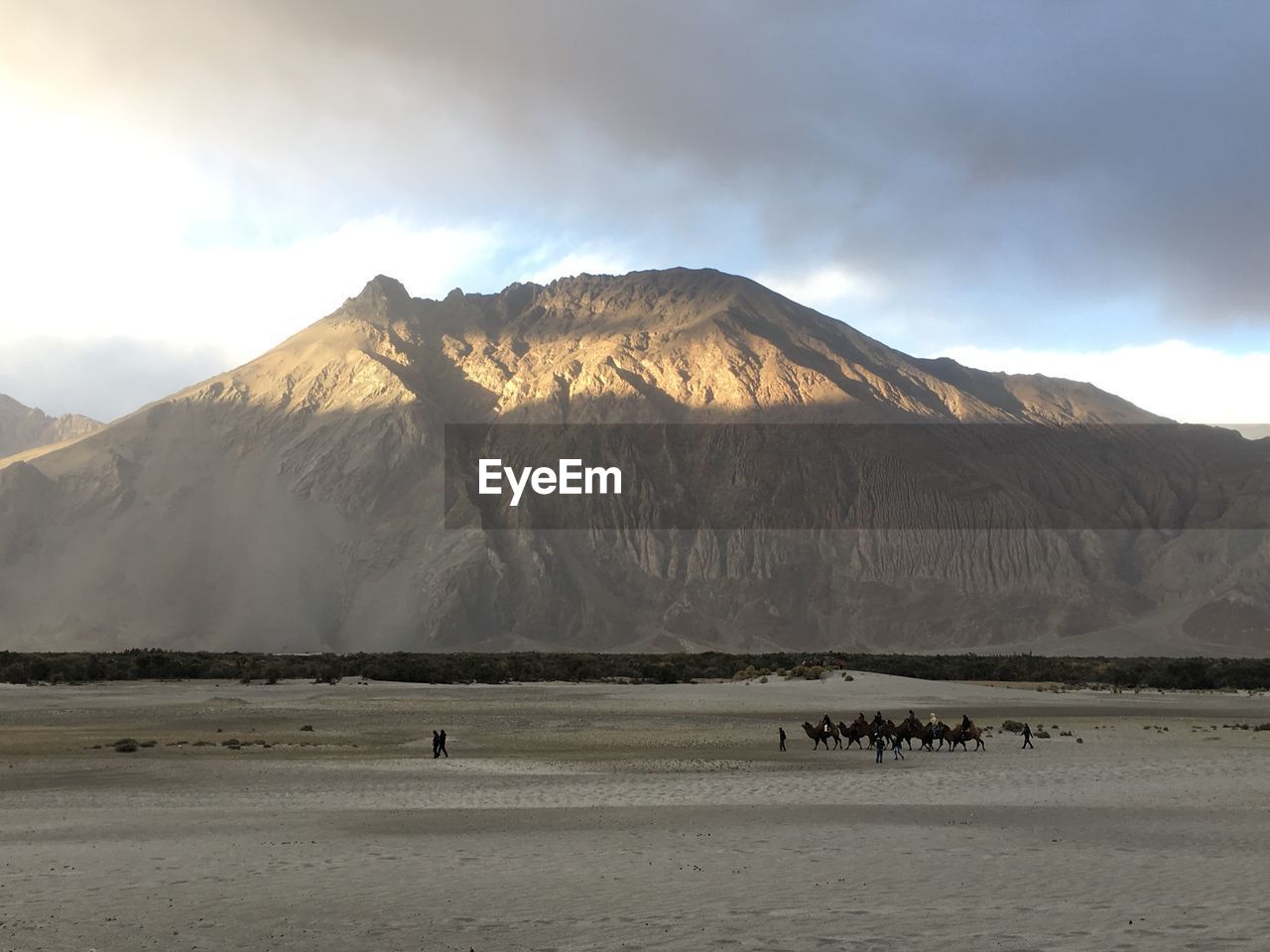 Scenic view of mountain range against sky