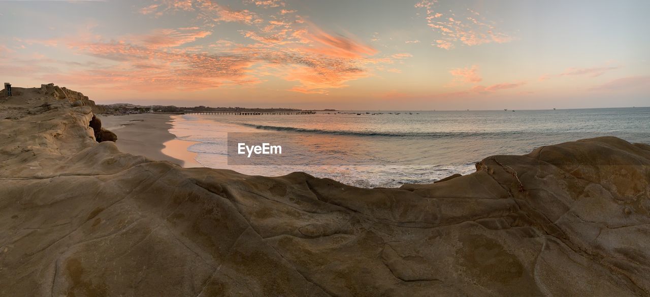 SCENIC VIEW OF SEA DURING SUNSET