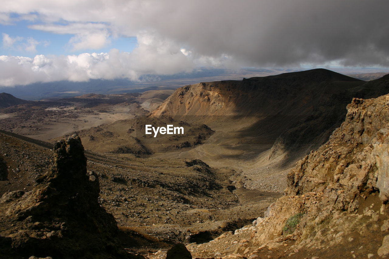 Scenic view of dramatic landscape from new zealand