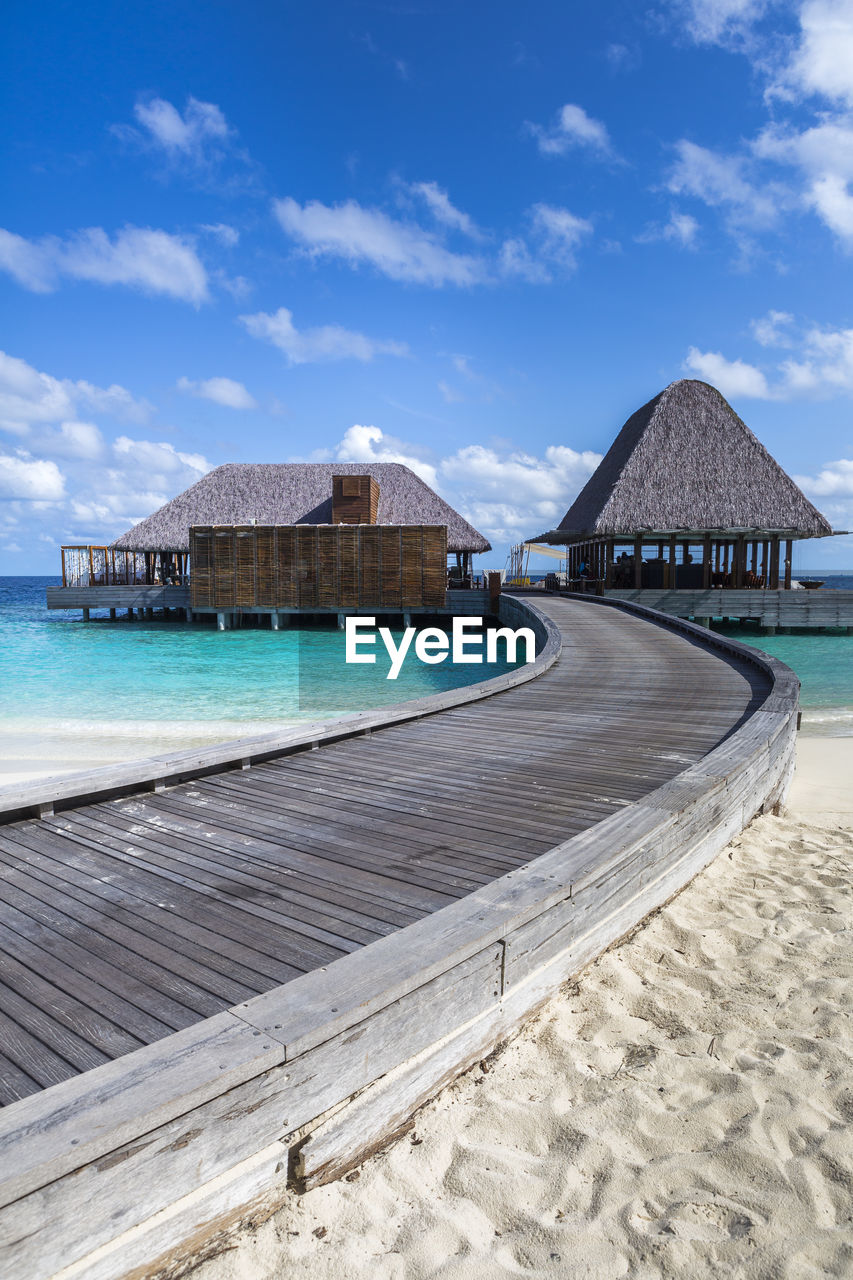 Water bungalows at maldives