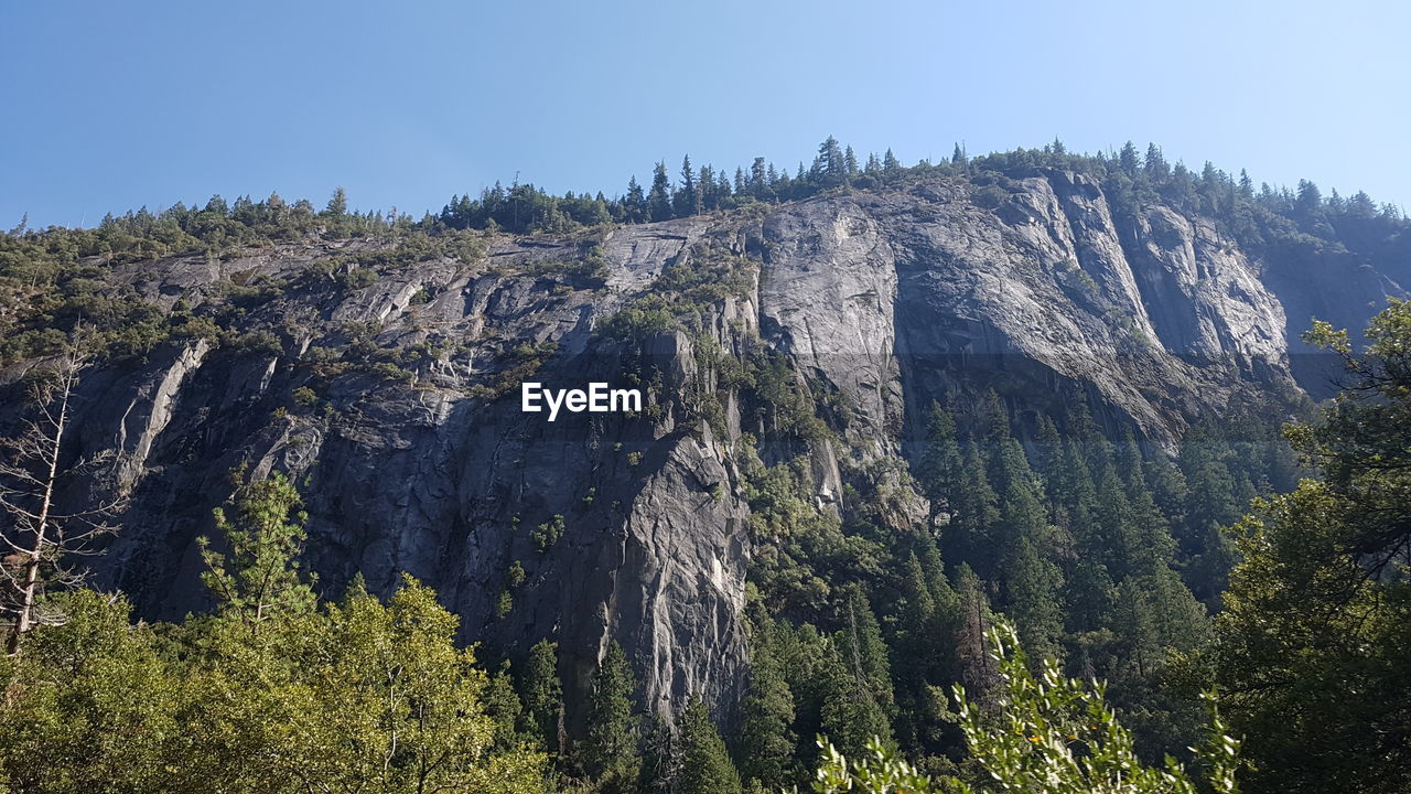 Scenic view of mountains against clear sky